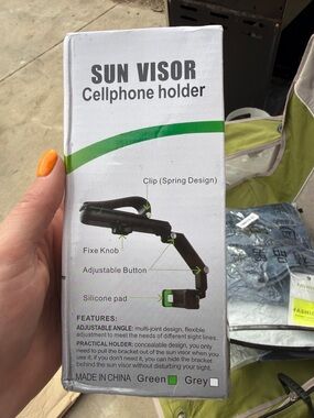 Sun Visor Cellphone Holder - Green
